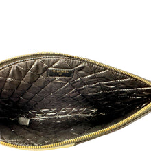 Load image into Gallery viewer, CHANEL Camellia O Case Medium Quilted Leather Clutch Black
