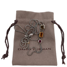 Load image into Gallery viewer, DAVID YURMAN Novella Y-Necklace Pave Diamond Silver Multicolor
