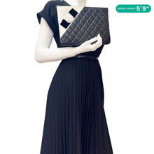 Load image into Gallery viewer, CHANEL Camellia O Case Medium Quilted Leather Clutch Black
