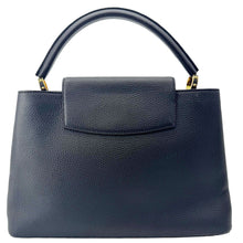 Load image into Gallery viewer, LOUIS VUITTON Capucines MM Taurillon Leather Satchel Bag Black

