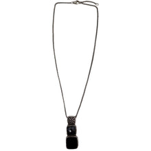 Load image into Gallery viewer, DAVID YURMAN Chiclet Small Sterling Silver Triple Drop Pendant Black
