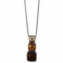 Load image into Gallery viewer, DAVID YURMAN Chiclet Small Triple Drop Smooky Quartz Pendant Necklace
