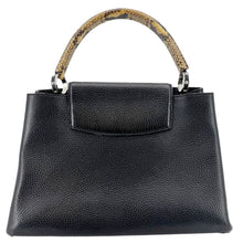 Load image into Gallery viewer, LOUIS VUITTON Capucines BB Python Handle Leather Satchel Bag Black
