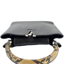 Load image into Gallery viewer, LOUIS VUITTON Capucines BB Python Handle Leather Satchel Bag Black
