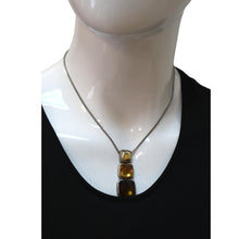 Load image into Gallery viewer, DAVID YURMAN Chiclet Small Triple Drop Smooky Quartz Pendant Necklace
