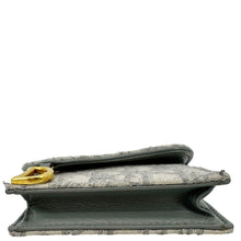 Load image into Gallery viewer, CHRISTIAN DIOR Saddle Oblique Canvas Card Holder Gray
