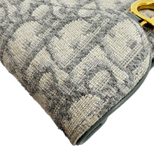 Load image into Gallery viewer, CHRISTIAN DIOR Saddle Oblique Canvas Card Holder Gray

