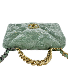 Load image into Gallery viewer, CHANEL 19 Flap Medium Sequins Shoulder Bag Green

