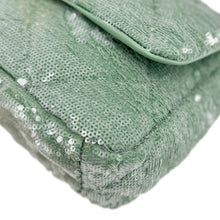 Load image into Gallery viewer, CHANEL 19 Flap Medium Sequins Shoulder Bag Green
