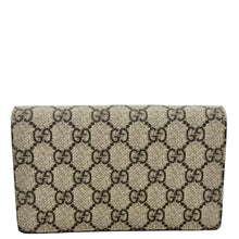 Load image into Gallery viewer, GUCCI Cherry Mini GG Supreme Canavs Chain Wallet Beige 481291
