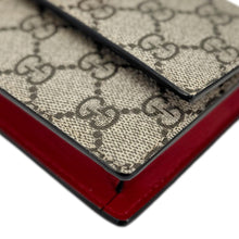 Load image into Gallery viewer, GUCCI Cherry Mini GG Supreme Canavs Chain Wallet Beige 481291
