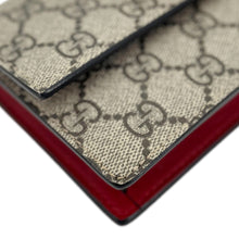 Load image into Gallery viewer, GUCCI Cherry Mini GG Supreme Canavs Chain Wallet Beige 481291
