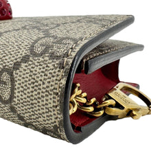 Load image into Gallery viewer, GUCCI Cherry Mini GG Supreme Canavs Chain Wallet Beige 481291
