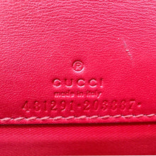 Load image into Gallery viewer, GUCCI Cherry Mini GG Supreme Canavs Chain Wallet Beige 481291
