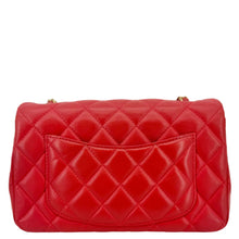 Load image into Gallery viewer, CHANEL Classic Rectangular Flap Mini Quilted Leather Crossbody Bag Reddish Pink
