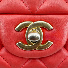 Load image into Gallery viewer, CHANEL Classic Rectangular Flap Mini Quilted Leather Crossbody Bag Reddish Pink
