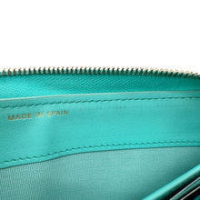 Load image into Gallery viewer, CHANEL Zip Around Quilted Caviar Leather Wallet Turquoise
