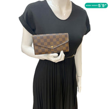 Load image into Gallery viewer, LOUIS VUITTON Sarah Damier Ebene Wallet Brown
