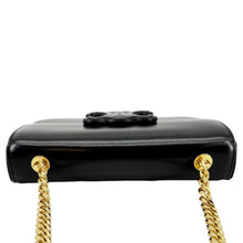 Load image into Gallery viewer, CELINE Triomphe Claude Shiny Leather Chain Shoulder Bag Black
