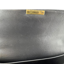 Load image into Gallery viewer, CELINE Triomphe Claude Shiny Leather Chain Shoulder Bag Black
