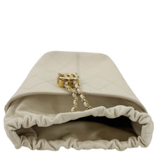Load image into Gallery viewer, CHANEL CC Drawstring Quilted Leather Crossbody Bucket Bag Cream
