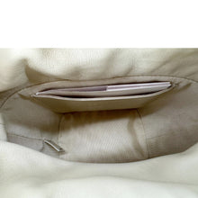 Load image into Gallery viewer, CHANEL CC Drawstring Quilted Leather Crossbody Bucket Bag Cream
