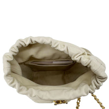 Load image into Gallery viewer, CHANEL CC Drawstring Quilted Leather Crossbody Bucket Bag Cream
