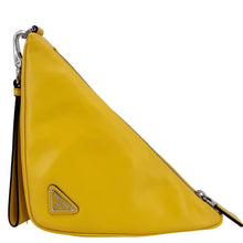 Load image into Gallery viewer, PRADA Triangle Leather Clutch Yellow

