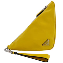 Load image into Gallery viewer, PRADA Triangle Leather Clutch Yellow
