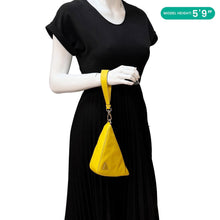 Load image into Gallery viewer, PRADA Triangle Leather Clutch Yellow
