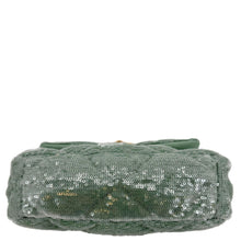 Load image into Gallery viewer, CHANEL 19 Flap Medium Sequins Shoulder Bag Green
