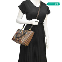 Load image into Gallery viewer, LOUIS VUITTON Caissa MM Damier Ebene Brown Tote Bag  dummy look

