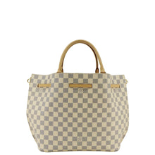 Load image into Gallery viewer, LOUIS VUITTON Girolata Damier Azur Shoulder Bag in White  front side
