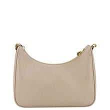 Load image into Gallery viewer, PRADA Re-Edition 2005 Saffiano Leather Shoulder Bag Cameo Beige back look
