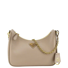 Load image into Gallery viewer, PRADA Re-Edition 2005 Saffiano Leather Shoulder Bag Cameo Beige front side
