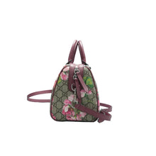 Load image into Gallery viewer, Pre owned GUCCI Boston Blooms Canvas Satchel Bag Bicolor right side look
