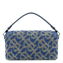 Load image into Gallery viewer, Preloved BURBERRY Note TB Small Sequins Yarn Shoulder Bag - Backside

