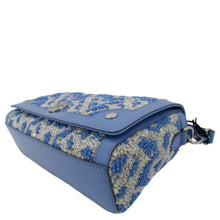 Load image into Gallery viewer, Preloved BURBERRY Note TB Small Sequins Yarn Shoulder Bag Bottom Right
