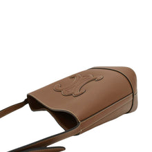 Load image into Gallery viewer, Preloved Celine Cuir Triomphe Calfskin Leather Bucket Crossbody Bag - top left
