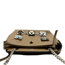 Load image into Gallery viewer, Preloved_FENDI_DotCom_Flower_Embellished_Shoulder_Bag_in_Tan - Top

