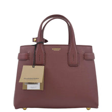 Load image into Gallery viewer, Preowned BURBERRY Banner Small Leather Tote Shoulder Bag
