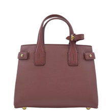 Load image into Gallery viewer, Preowned BURBERRY Banner Small Leather Tote Shoulder Bag - Backside
