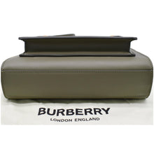 Load image into Gallery viewer, Preowned BURBERRY Mini Leather Pocket Tote Bag in Dark Fern Green - Bottom
