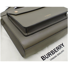 Load image into Gallery viewer, Preowned BURBERRY Mini Leather Pocket Tote Bag in Dark Fern Green - Bottom Left
