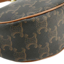 Load image into Gallery viewer, Preowned CELINE Ava Triomphe Canvas Calfskin Shoulder Bag bottom - left
