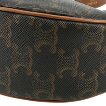 Load image into Gallery viewer, Preowned CELINE Ava Triomphe Canvas Calfskin Shoulder Bag - bottom right
