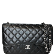 Load image into Gallery viewer, CHANEL Jumbo Double Flap Quilted Caviar leather
