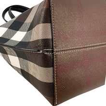 Load image into Gallery viewer, BURBERRY Check E-Canvas Tote Bag Brown
