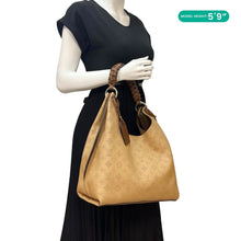 Load image into Gallery viewer, LOUIS VUITTON Carmel Mahina Leather Hobo Bag Beige
