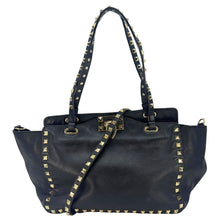 Load image into Gallery viewer, VALENTINO Garavani Rockstud Leather Tote Bag Black
